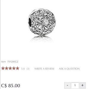 2 AUTHENTICPandora crystal clips.Cosmic stars clip